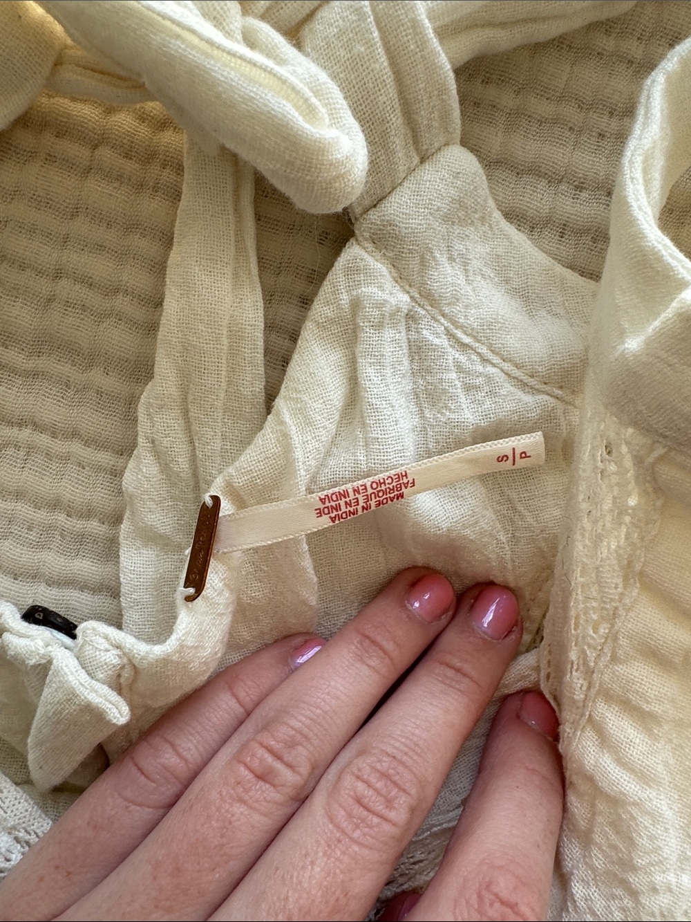 Free People White Tie-Shoulder Summer Dress - Picture 2 of 5